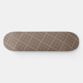 Bruine Aardtint Windowpane Gekruist Persoonlijk Skateboard (Horizontaal)
