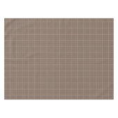Bruine Aardtint Windowpane Gekruist Tafelkleed (Voorkant (Horizontaal))