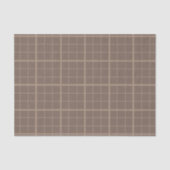 Bruine Aardtint Windowpane Gekruist Tissuepapier (Voorkant)