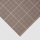 Bruine Aardtint Windowpane Gekruist Tissuepapier (Detail)