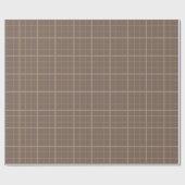Bruine Aardtint Windowpane Rut  Cadeaupapier (Vlak)