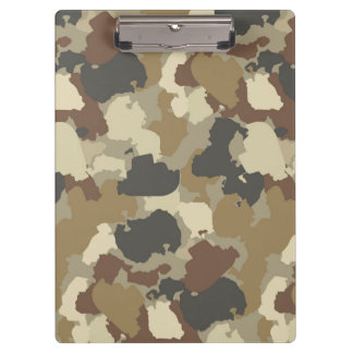 Bruine Aardtinten Militair Camouflage Klembord