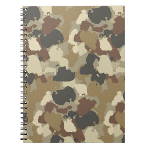 Bruine Aardtinten Militair Camouflage Notitieboek