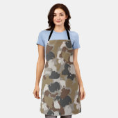 Bruine Aardtinten Militair Camouflage Schort (Gedragen)