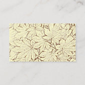 Bruine Abstract bladeren vallen trouwplaats kaart Plaatskaartje (Achterkant)