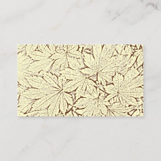 Bruine Abstract bladeren vallen trouwplaats kaart Plaatskaartje (Achterkant)