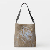 Bruine abstracte crossbody tas (Achterkant)