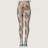 Bruine Abstracte Leggings (Voorkant)