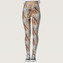 Bruine Abstracte Leggings