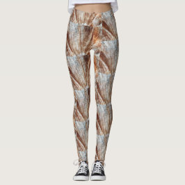 Bruine Abstracte Leggings