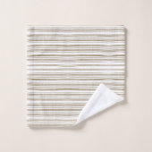 Bruine Abstracte strepen Modern Minimalistisch Bad Handdoek (Wasdoekje)