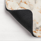 Bruine accenten en wit abstract patroon muismat (Hoek)