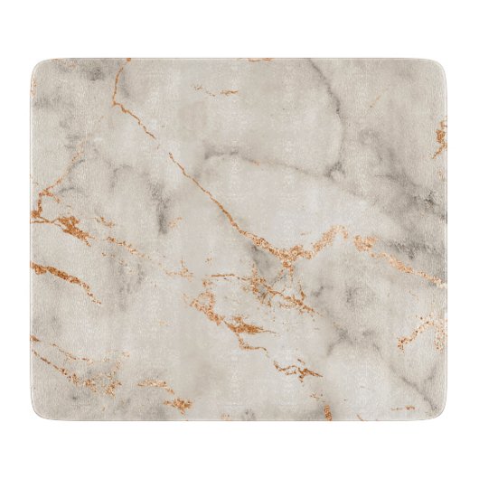 Bruine accenten en wit Abstract patroon Snijplank (Voorkant)