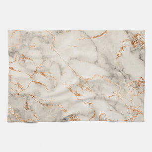 Bruine accenten en wit Abstract patroon Theedoek