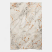 Bruine accenten en wit Abstract patroon Theedoek (Verticaal)