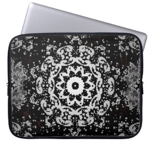 Bruine achtergrond. Doodle background in  met Laptop Sleeve