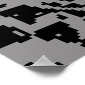 Bruine achtergrond. Doodle background in  met Poster (Hoek)