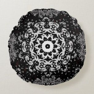 Bruine achtergrond. Doodle background in  met Rond Kussen