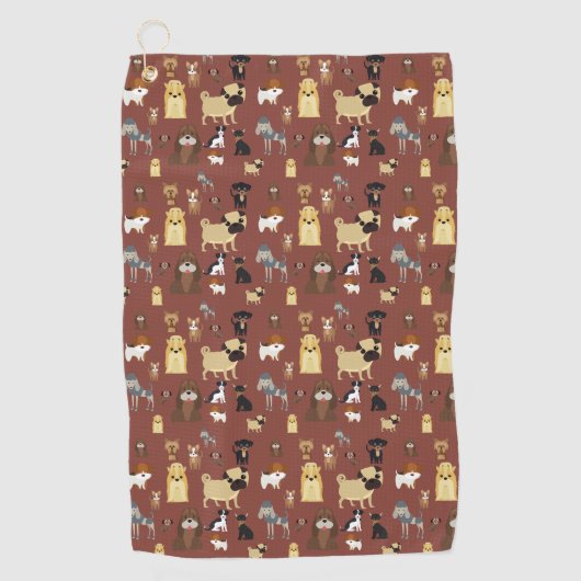 bruine achtergrond golfhanddoek (Voorkant)