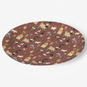 bruine achtergrond papieren bordje (Gekanteld)