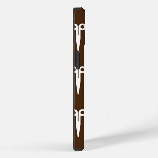 Bruine achtergrond-schaar met wolhaarstijl Case-Mate iPhone case (Achterkant / Rechts)