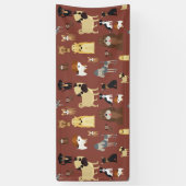 bruine achtergrond spandoek (Verticaal)