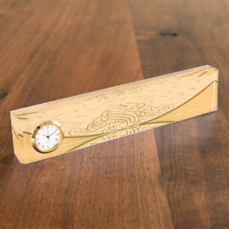 Bruine achtergrondplaat naambordje