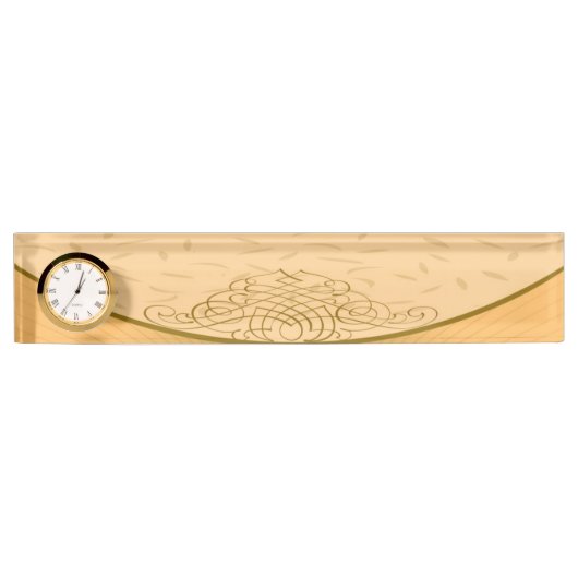 Bruine achtergrondplaat naambordje (Voorkant)