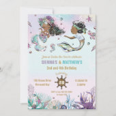 Bruine Afrikaanse zeemeermin piraten tweeling geza Kaart (Voorkant)