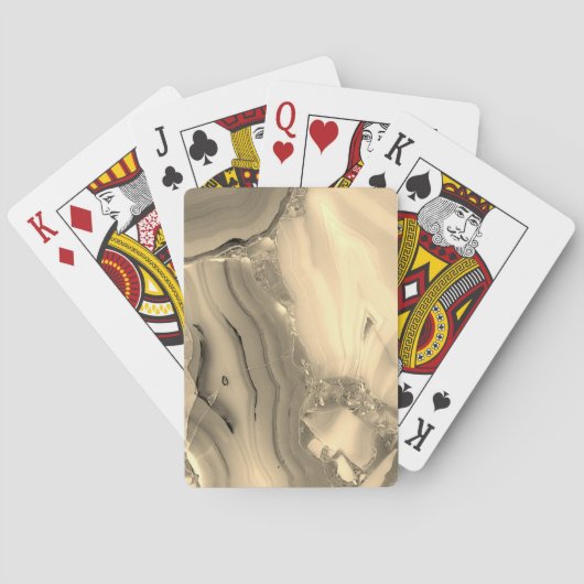 Bruine agaat pokerkaarten (Achterkant)