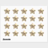 Bruine agaat ster sticker (Vel)