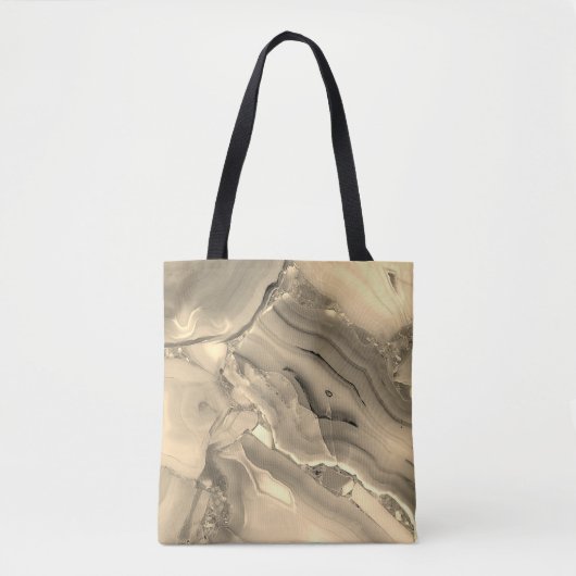 Bruine agaat tote bag (Voorkant)