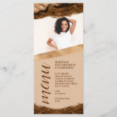 Bruine Agate Foto Menukaart (Voorkant)