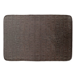 Bruine Alligator Huid Print Badmat