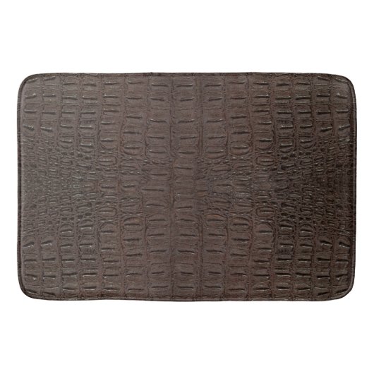 Bruine Alligator Huid Print Badmat (Voorkant)