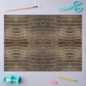 Bruine Alligator Lederen Anomal Print Tissuepapier (Craft)