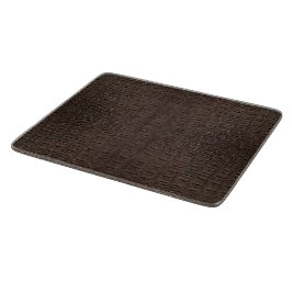 Bruine Alligator Leerprint Snijplank