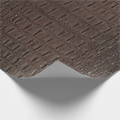 Bruine alligator Skin Print Cadeaupapier (Hoek)