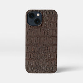Bruine alligator Skin Print iPhone 13 Mini Hoesje