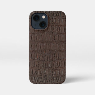 Bruine alligator Skin Print iPhone 13 Mini Hoesje