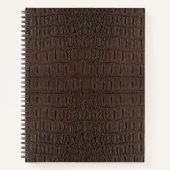 Bruine alligator Skin Print Notitieboek (Voorkant)