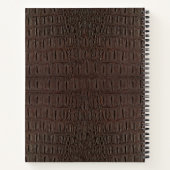 Bruine alligator Skin Print Notitieboek (Achterkant)