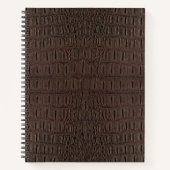 Bruine alligator Skin Print Notitieboek (Voorkant)