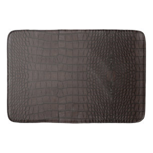 Bruine alligator textuur print badmat