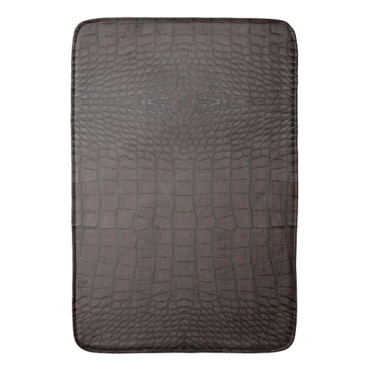 Bruine alligator textuur print badmat (Voorkant Verticaal)