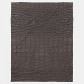 Bruine alligator textuur print fleece deken (Voorkant)