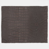 Bruine alligator textuur print fleece deken (Voorkant (Horizontaal))
