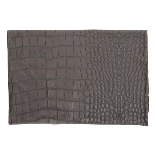 Bruine alligator textuur print kussensloop (Voorkant)