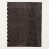 Bruine alligator textuur print planner (Voorkant)