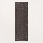 Bruine alligator textuur print yogamat (Achterkant)